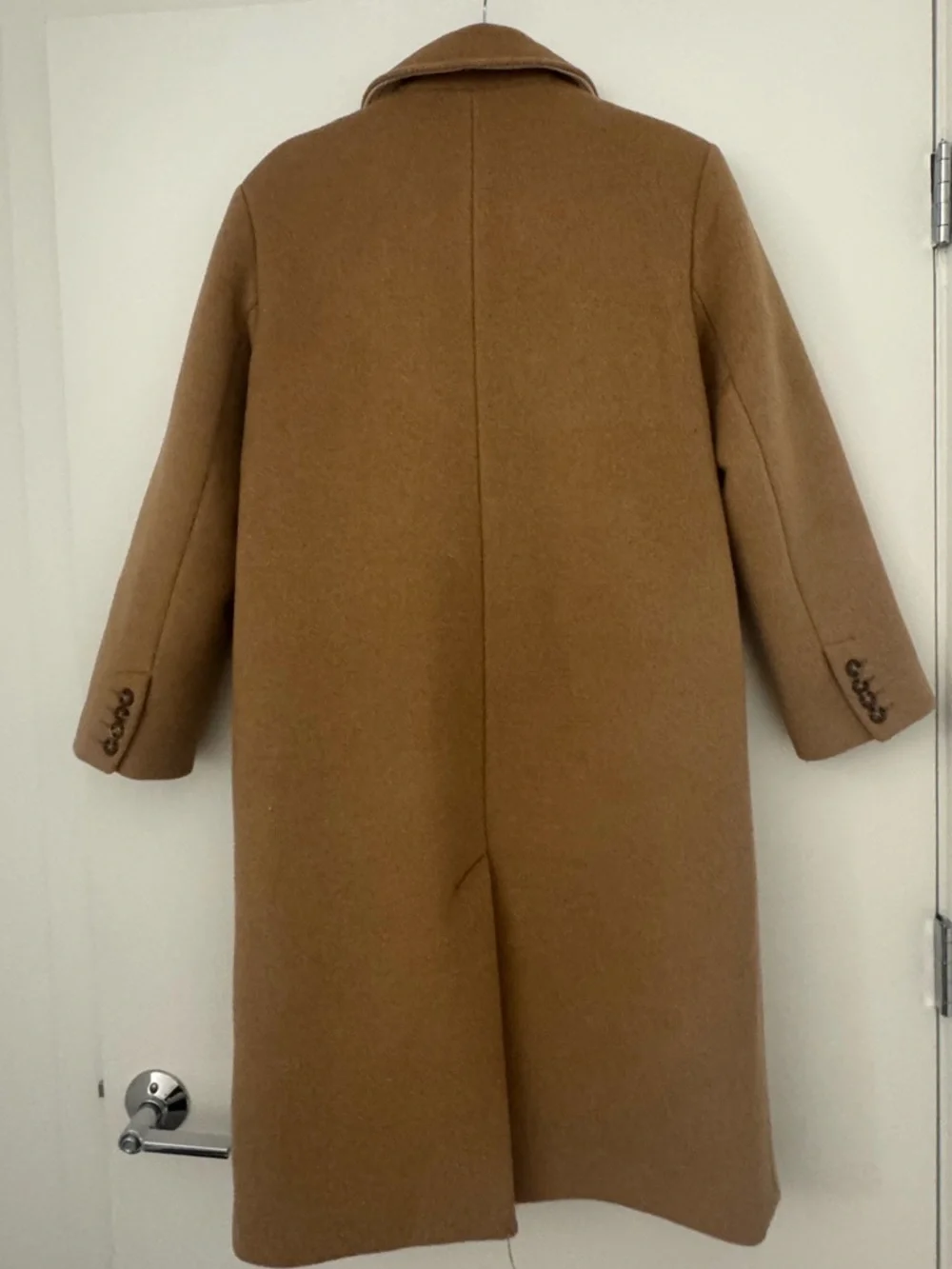 Abercrombie & Fitch Camel Wool-Blend Pea Coat - Picture 2 of 3